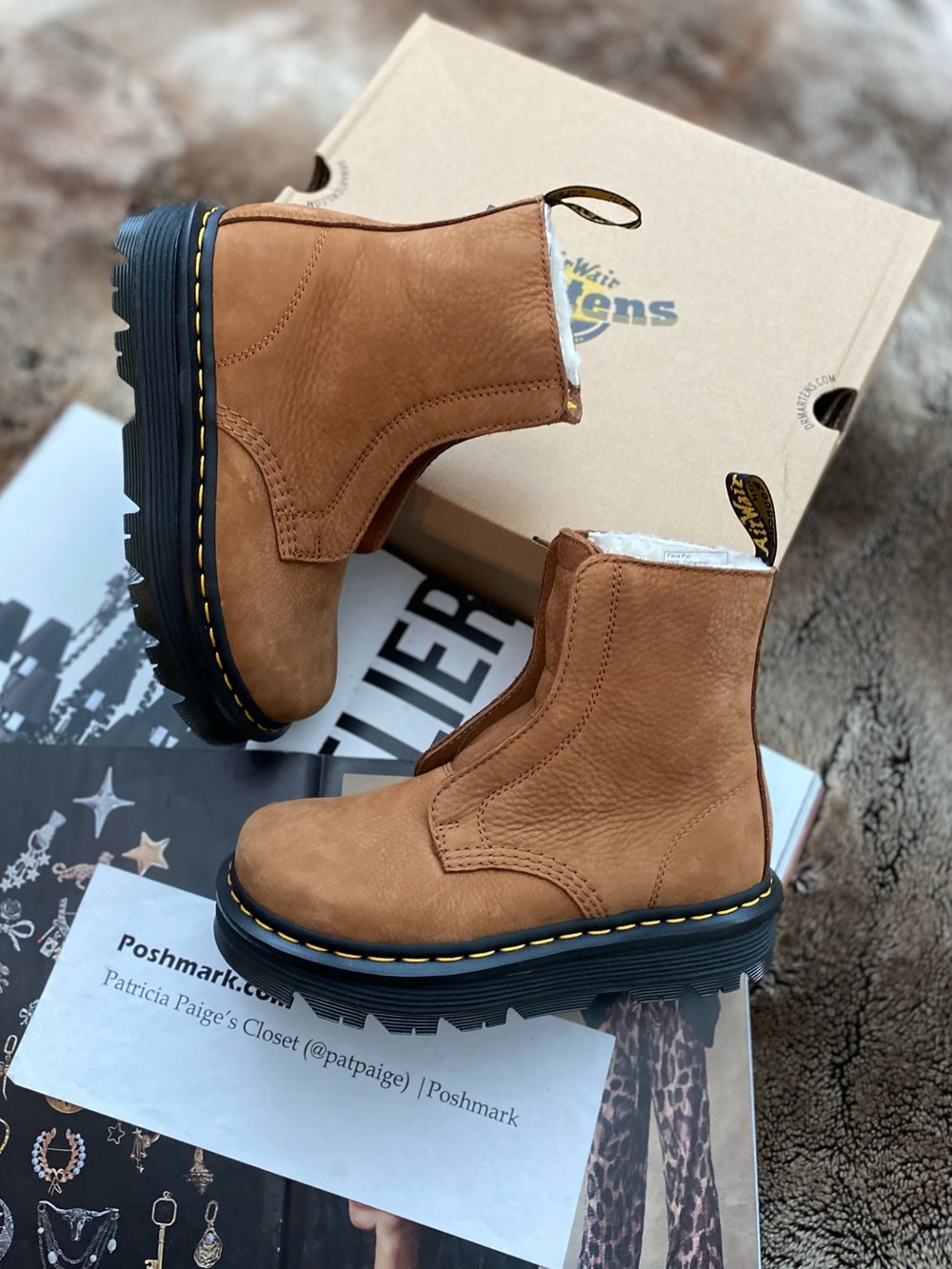 Free People x Dr. Martens Zebzag Laceless Slip-On Boots